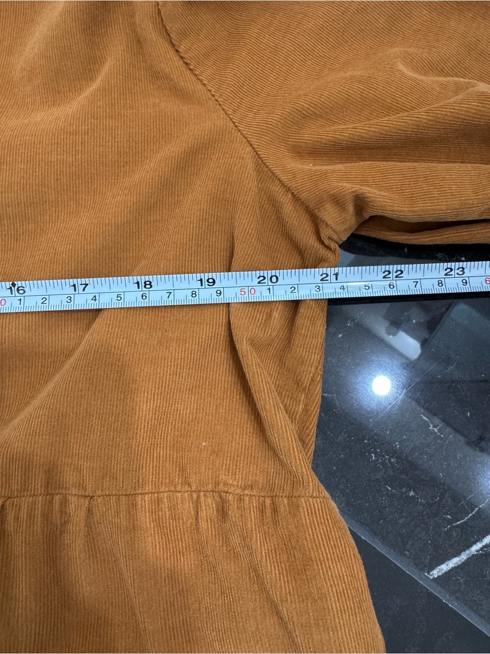 Lucky Brand Corduroy Tiered Dress L Rust Burnt Orange Fall Boho - Picture 9 of 9